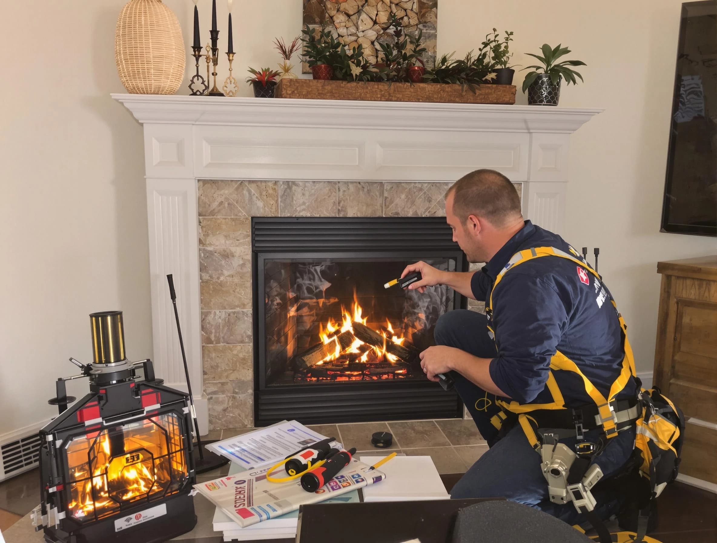 Safety-focused fireplace inspection by Kirtland AFB Chimney Sweep in Kirtland AFB, NM