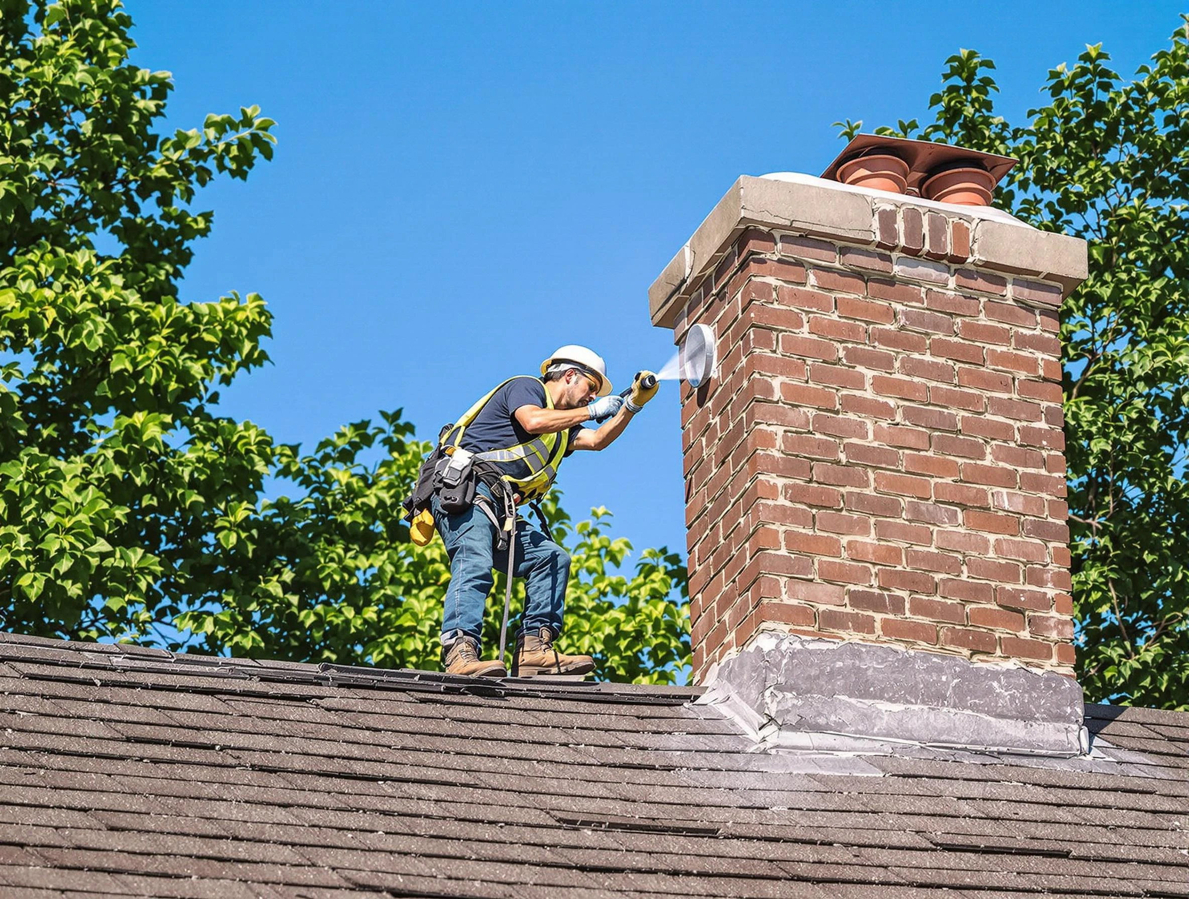 Kirtland AFB Chimney Sweep performing an inspection with advanced tools in Kirtland AFB, NM